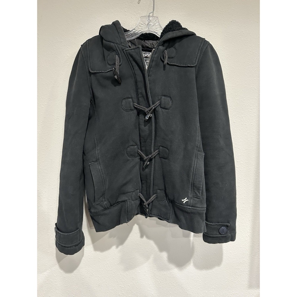 Women's Black Toggle Coat